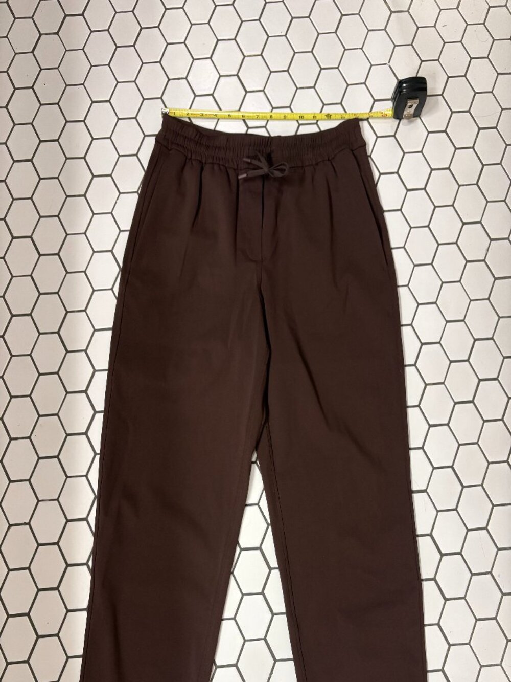 Lululemon Tapered Leg Mid Rise Pant 7/8 Luxtreme Espresso Size S
